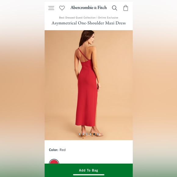 Asymmetrical One-Shoulder Maxi Dress Abercrombie & Fitch size small Petite - Picture 2 of 6